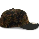 schwarze-gebogene-kappe-59fifty-low-profile-floral-cord-three-looms-bedruckter-kord-detroit-tigers-mlb-von-new-era
