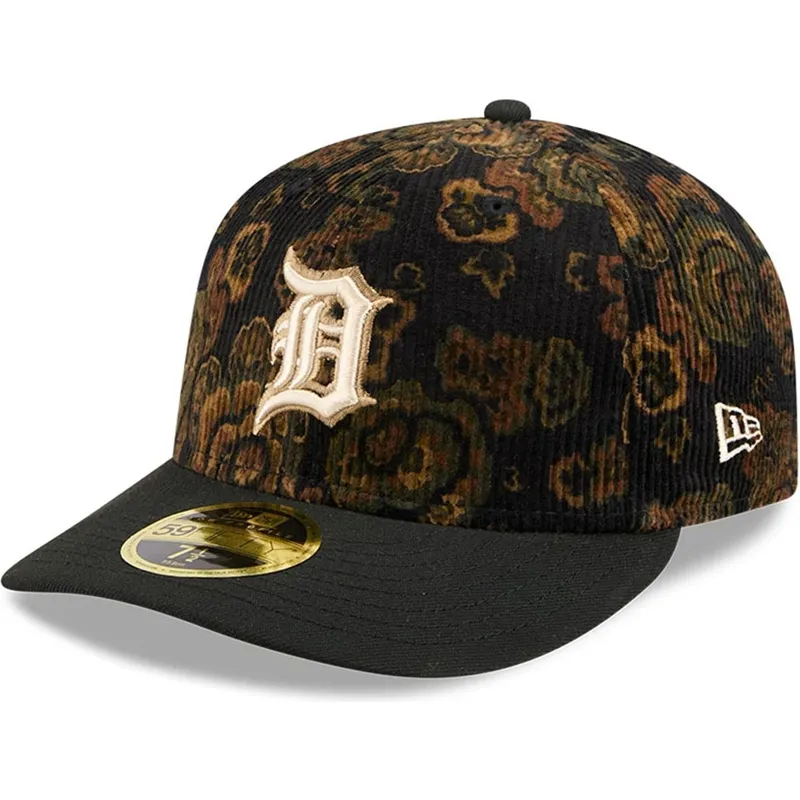 cap-zaoblena-black-ajustada-59fifty-low-profile-floral-cord-three-looms-printed-corduroy-detroit-tigers-mlb-new-era