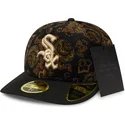 cap-zaoblena-black-ajustada-59fifty-low-profile-floral-cord-three-looms-printed-corduroy-chicago-white-sox-mlb-new-era