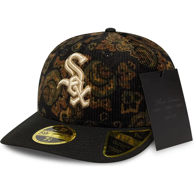 siltovky-zaoblena-cierna-upraveny-59fifty-low-profile-floral-cord-three-looms-printed-corduroy-chicago-white-sox-mlb-new-era