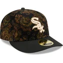 cap-zaoblena-black-ajustada-59fifty-low-profile-floral-cord-three-looms-printed-corduroy-chicago-white-sox-mlb-new-era