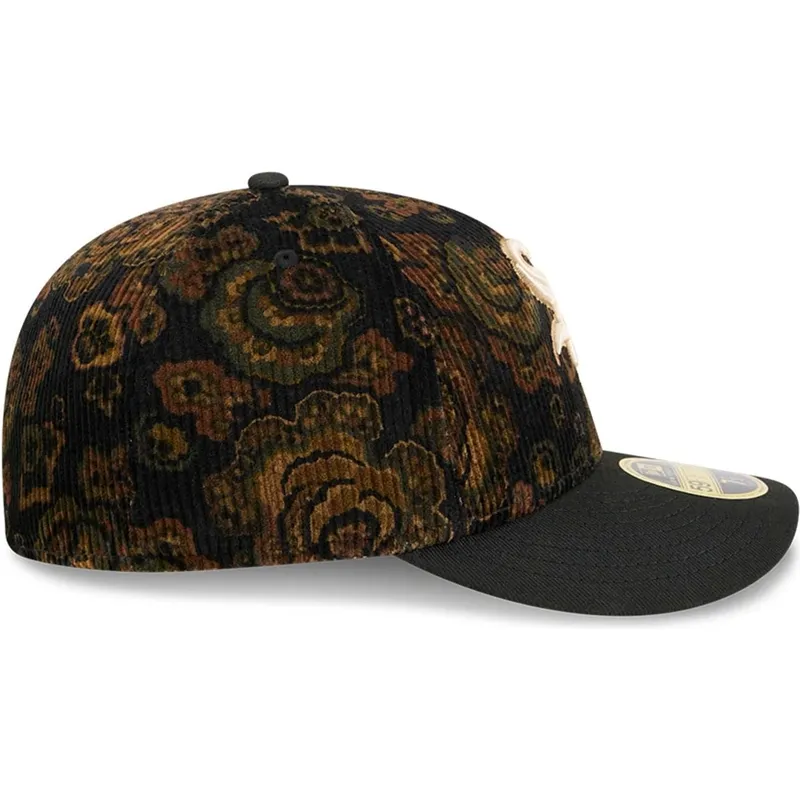 cap-zaoblena-black-ajustada-59fifty-low-profile-floral-cord-three-looms-printed-corduroy-chicago-white-sox-mlb-new-era