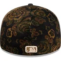 schwarze-gebogene-kappe-59fifty-low-profile-floral-cord-three-looms-bedruckter-kord-von-chicago-white-sox-mlb-von-new-era