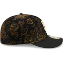 san-diego-padres-mlb-new-era-59fifty-low-profile-floral-cord-three-looms-bedruckte-kord-kappe-in-schwarz-mit-gebogenem-schirm