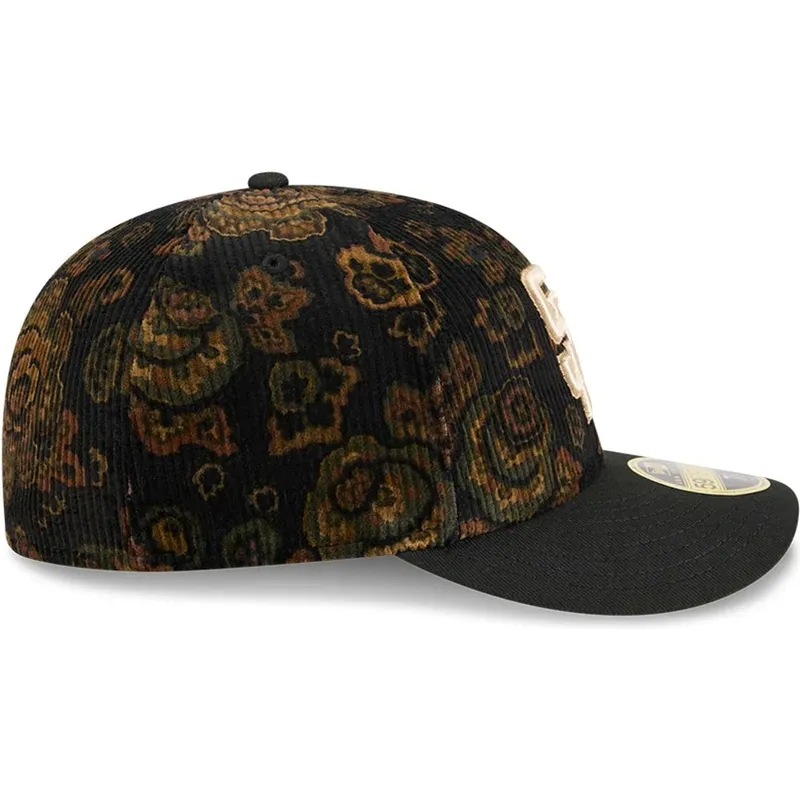 siltovky-zaoblena-cierna-upraveny-59fifty-low-profile-floral-cord-three-looms-printed-corduroy-san-diego-padres-mlb-new-era