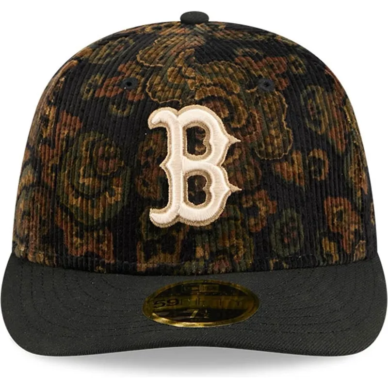 cap-zaoblena-black-ajustada-59fifty-low-profile-floral-cord-three-looms-printed-corduroy-boston-red-sox-mlb-new-era