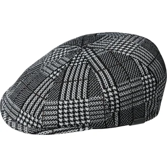 Beret black Boina negra Pattern Flexfit Black Plaid Kangol