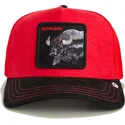 gorra-trucker-roja-y-negra-bufalo-ruthless-buffalo-suede-the-farm-de-goorin-bros