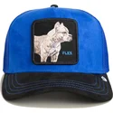 gorra-trucker-azul-y-negra-perro-pitbull-flex-pitbull-suede-the-farm-de-goorin-bros