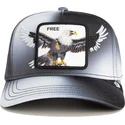 schwarze-snapback-kappe-mit-gebogenem-schirm-adler-free-steal-this-hat-wings-the-farm-von-goorin-bros