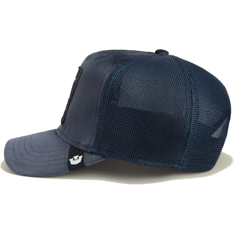 siltovka-zaoblena-tmavomodra-snapback-king-lion-velour-the-farm-goorin-bros