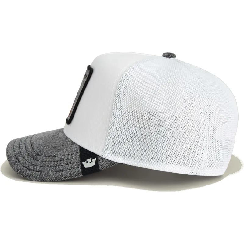 trucker-cap-weiss-und-grau-hund-rottweiler-bad-boy-denim-the-farm-von-goorin-bros