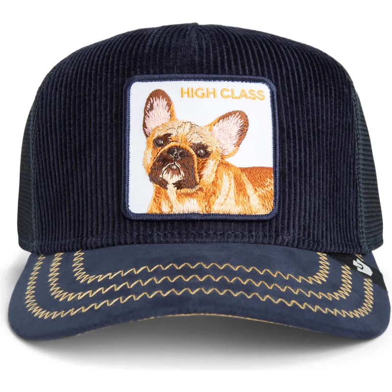 trucker-cap-marineblau-hund-franzosische-bulldogge-high-class-remix-the-farm-von-goorin-bros