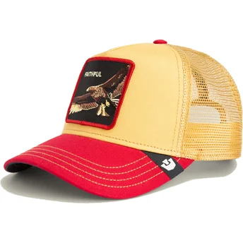 Gorra trucker amarilla y roja águila The Faithful Eagle Sport The Farm de Goorin Bros.