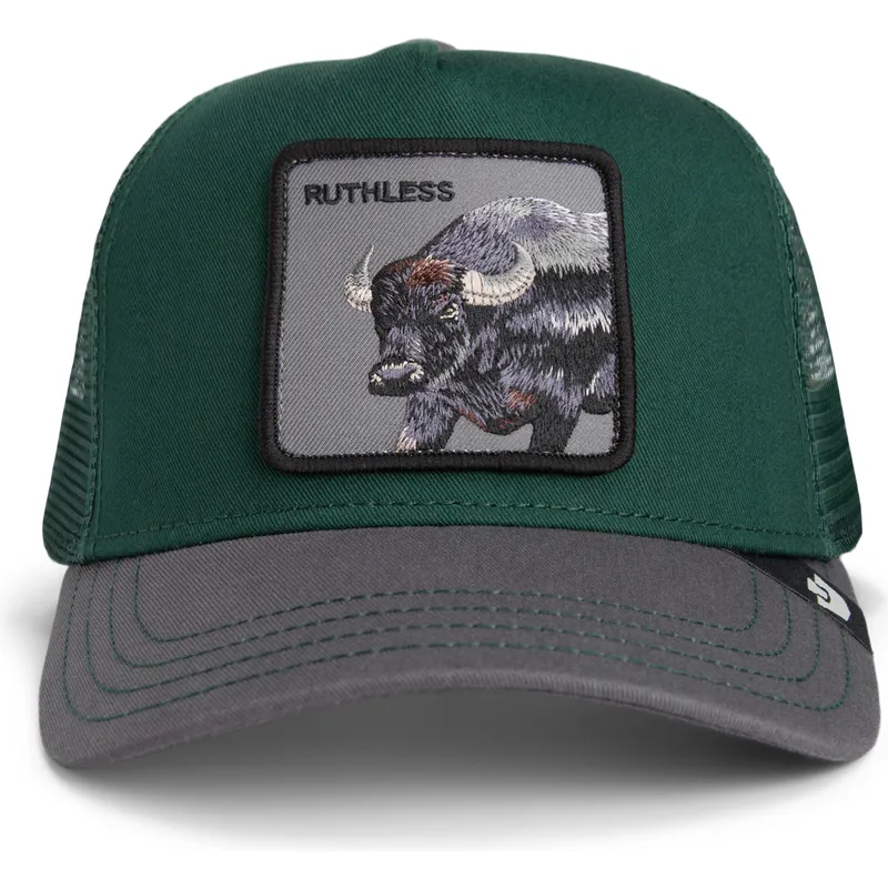 grune-und-graue-trucker-kappe-buffalo-ruthless-two-tone-buffalo-sport-the-farm-von-goorin-bros
