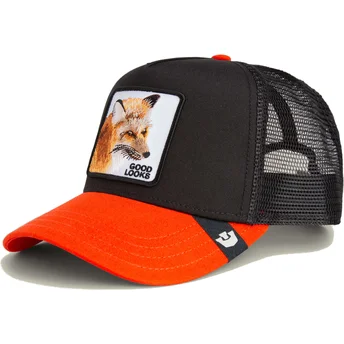 Gorra trucker negra y naranja zorro Good Looks Sport The Farm de Goorin Bros.