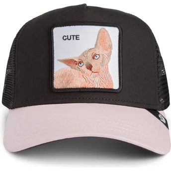 Gorra trucker negra gato Cute The Sphynx Sport The Farm de Goorin Bros.