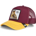 rote-und-gelbe-trucker-kappe-eule-the-real-talk-sport-the-farm-von-goorin-bros