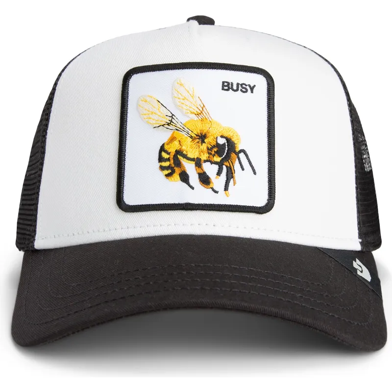 trucker-cap-weiss-und-schwarz-biene-the-busy-bee-sport-the-farm-von-goorin-bros