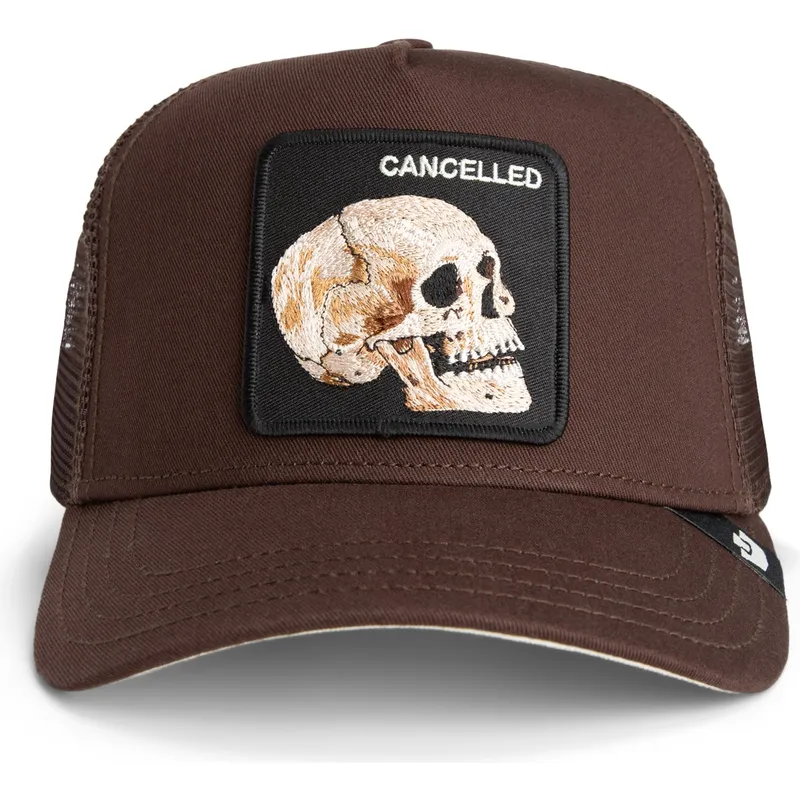 siltovky-zaoblena-hneda-snapback-the-cancelled-skull-grit-the-farm-goorin-bros