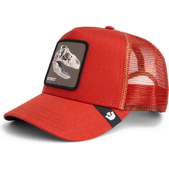 Καπέλο trucker κόκκινο δεινόσαυρος T-Rex The Extinct Skull Grit The Farm από Goorin Bros.