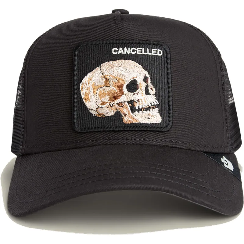 siltovka-zaoblena-cierna-snapback-the-cancelled-skull-grit-the-farm-goorin-bros
