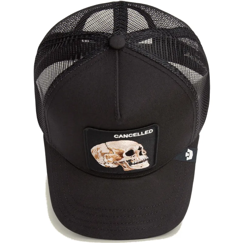 siltovka-zaoblena-cierna-snapback-the-cancelled-skull-grit-the-farm-goorin-bros