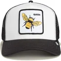 gorra-trucker-blanca-y-negra-para-nino-abeja-the-queen-mini-the-farm-de-goorin-bros
