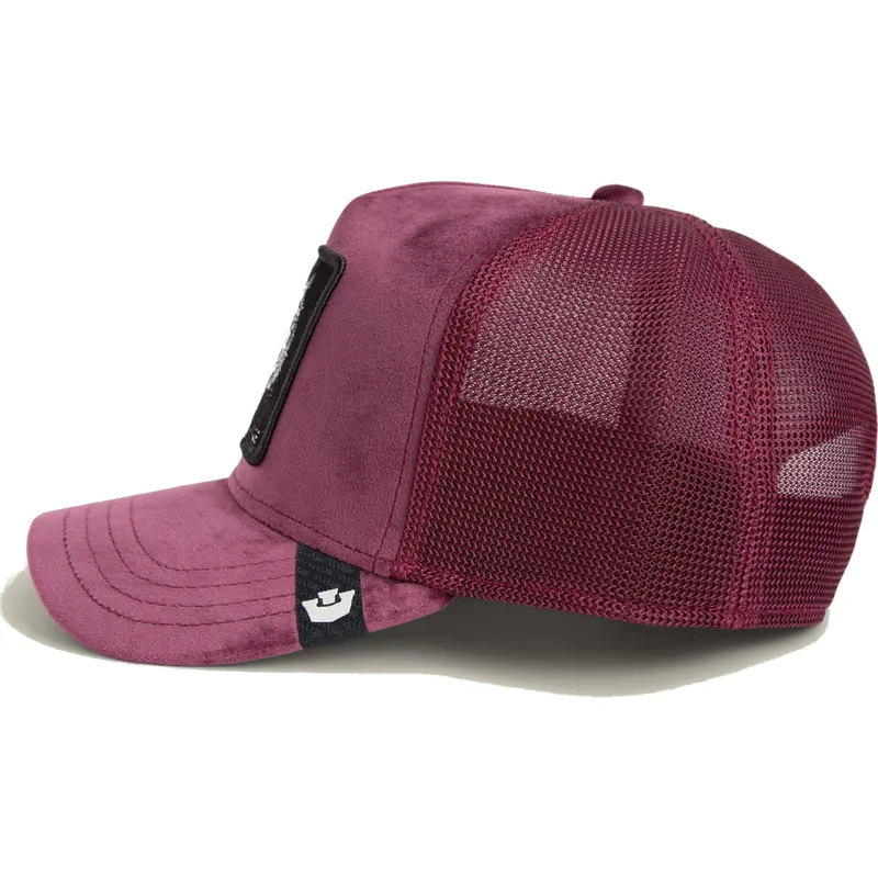 siltovka-zaoblena-cervena-snapback-savage-tiger-velour-the-farm-goorin-bros