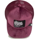 siltovka-zaoblena-cervena-snapback-savage-tiger-velour-the-farm-goorin-bros