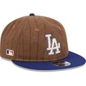 cap-rovna-brown-adjustable-strap-9fifty-retro-crown-wool-pinstripe-los-angeles-dodgers-mlb-new-era