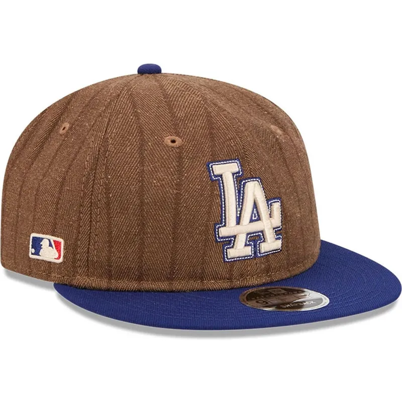 siltovky-rovna-hneda-nastavitelny-pasik-9fifty-retro-crown-wool-pinstripe-los-angeles-dodgers-mlb-new-era