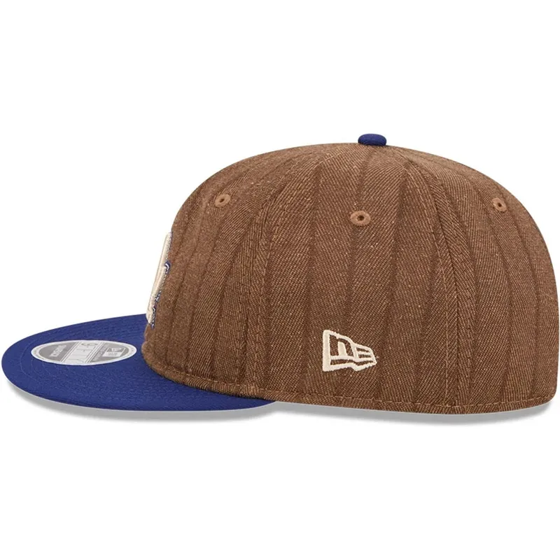 cap-rovna-brown-adjustable-strap-9fifty-retro-crown-wool-pinstripe-los-angeles-dodgers-mlb-new-era