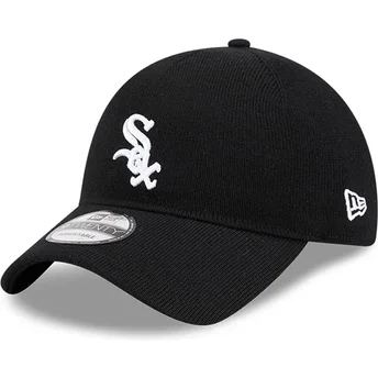 Verstellbare schwarze 9TWENTY Curved Cap aus Merinowolle der Chicago White Sox MLB von New Era
