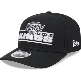Gorra curva negra snapback 9SEVENTY Stretch Snap Stated de Los Angeles Kings NHL de New Era