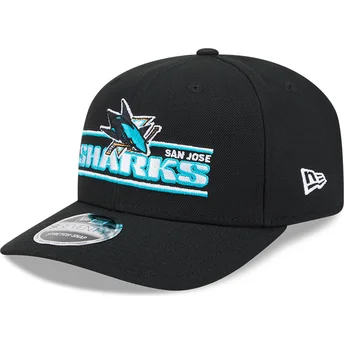 Cap zaoblená black snapback 9SEVENTY Stretch Snap Stated San Jose Sharks NHL New Era