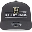 graue-curved-snapback-kappe-9seventy-stretch-snap-stated-der-vegas-golden-knights-nhl-von-new-era