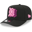 detroit-tigers-mlb-new-era-9fifty-a-frame-neon-schwarze-curved-snapback-kappe