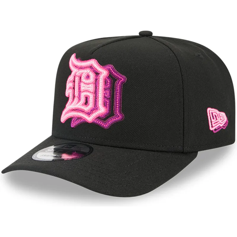 schwarze-snapback-kappe-9fifty-a-frame-neon-der-detroit-tigers-mlb-von-new-era