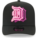 detroit-tigers-mlb-new-era-9fifty-a-frame-neon-schwarze-curved-snapback-kappe