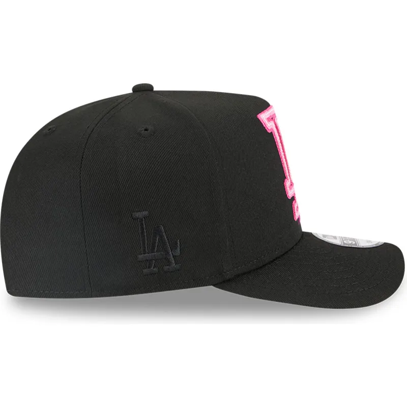 siltovka-zaoblena-cierna-snapback-9fifty-a-frame-neon-los-angeles-dodgers-mlb-new-era