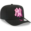 schwarze-gebogene-snapback-kappe-9fifty-a-frame-neon-der-new-york-yankees-mlb-von-new-era