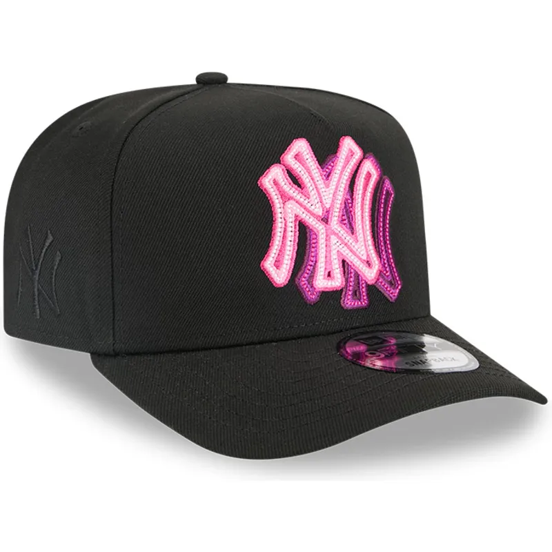 siltovka-zaoblena-cierna-snapback-9fifty-a-frame-neon-new-york-yankees-mlb-new-era