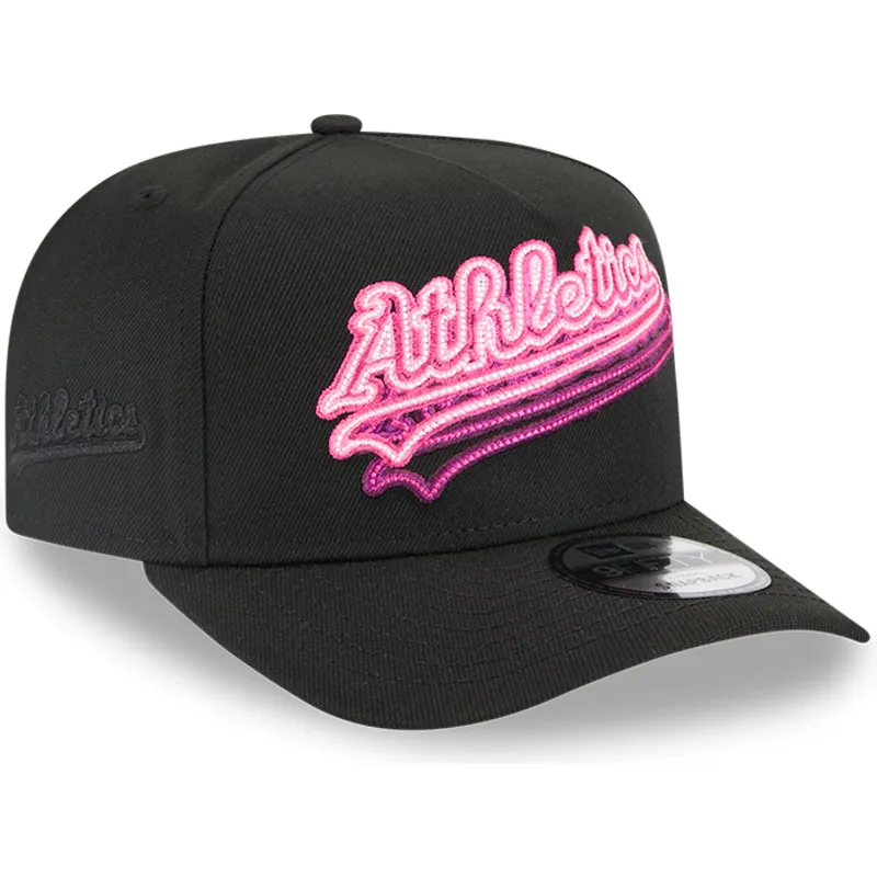siltovka-zaoblena-cierna-snapback-9fifty-a-frame-neon-oakland-athletics-mlb-new-era