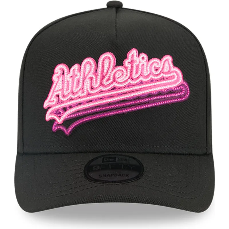 siltovka-zaoblena-cierna-snapback-9fifty-a-frame-neon-oakland-athletics-mlb-new-era