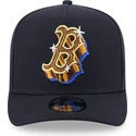 boston-red-sox-mlb-new-era-9fifty-a-frame-emblem-snapback-kappe-mit-gebogenem-schirm-in-marineblau