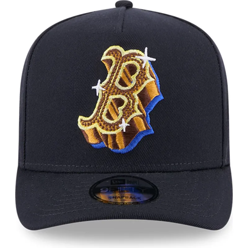 siltovka-zaoblena-tmavomodra-snapback-9fifty-a-frame-emblem-boston-red-sox-mlb-new-era