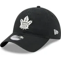 9twenty-verstellbare-schwarze-kappe-mit-gebogenem-schirm-toronto-maple-leafs-nhl-stamp-von-new-era