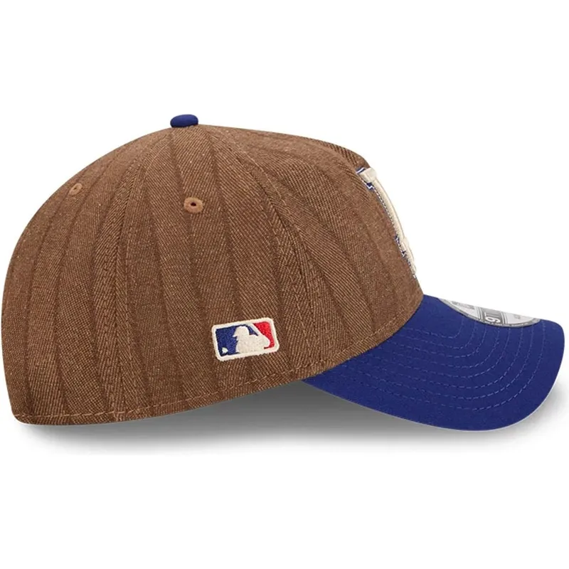 siltovky-zaoblena-hneda-nastavitelny-pasik-9twenty-a-frame-wool-pinstripe-los-angeles-dodgers-mlb-new-era