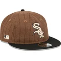 siltovka-rovna-hneda-nastavitelny-9fifty-retro-crown-wool-pinstripe-chicago-white-sox-mlb-new-era